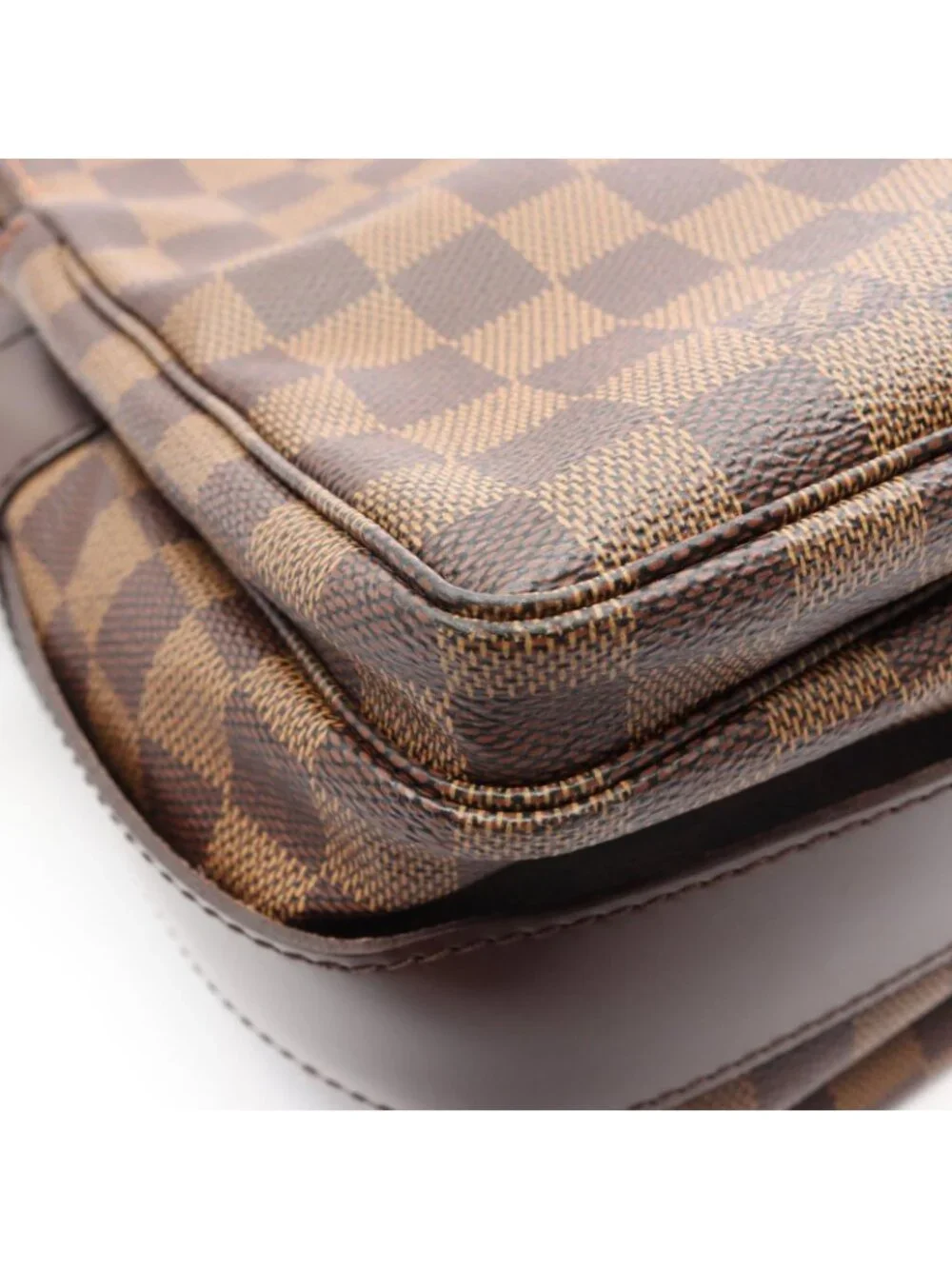 Louis Vuitton Shoulder Bag Naviglio Damier Ebene Canvas Leather